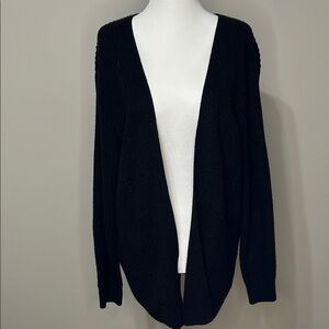 Divided Black Open-Front Knit Cardigan